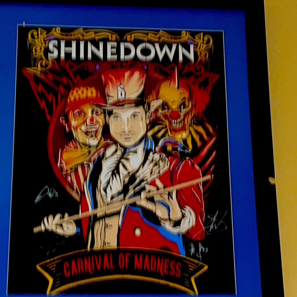 Autographed Shine Down Poster, Purchased at an estate sale!